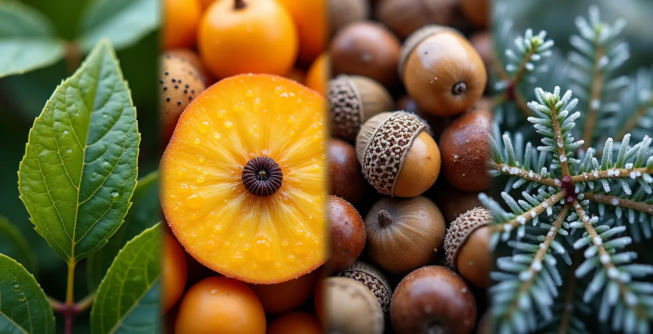 Jahresplan für systematischen Kompetenzaufbau in vier Phasen, symbolisiert durch die vier Jahreszeiten