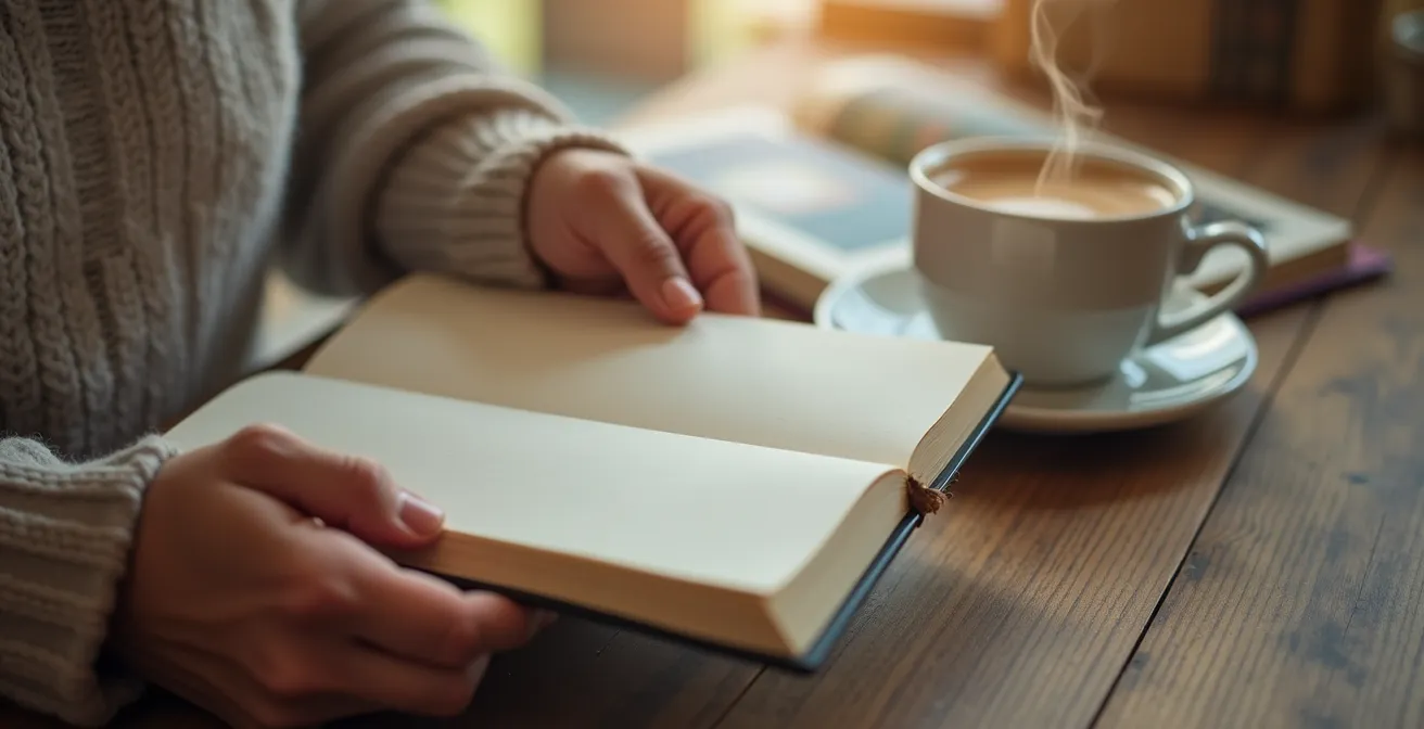 Hybride Lernumgebung mit physischem Buch und digitalem Tablet im harmonischen Zusammenspiel