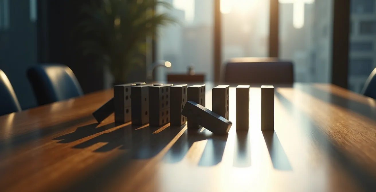 Abstraktes Netzwerk aus verbundenen Knotenpunkten symbolisiert komplexe Lieferantenbeziehungen