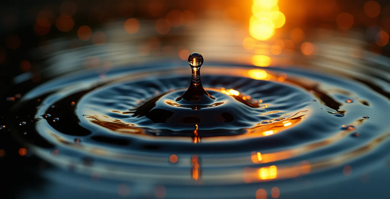 Abstrakte Darstellung von Klangwellen in aufsteigender Dramaturgie, die das Konzept einer Energie-Rampe im Arbeitsflow symbolisieren.