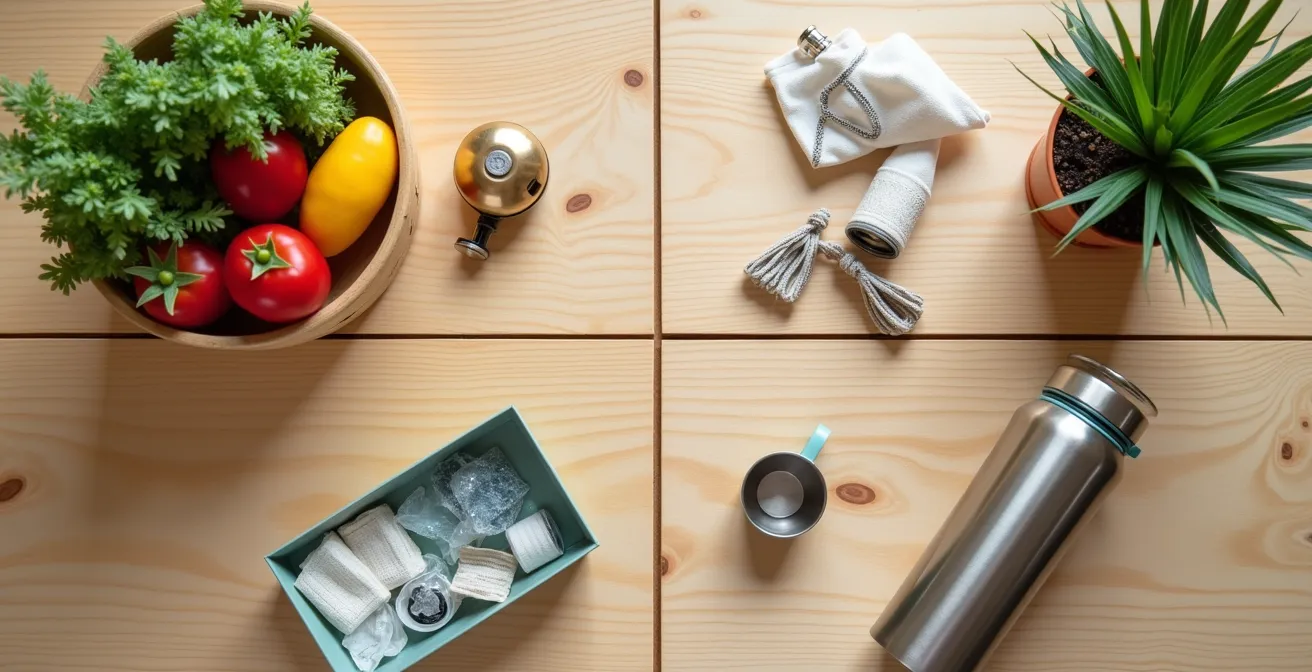 Visuelles Diagramm einer persönlichen Wert-zu-Ausgaben-Matrix mit farbigen Quadranten